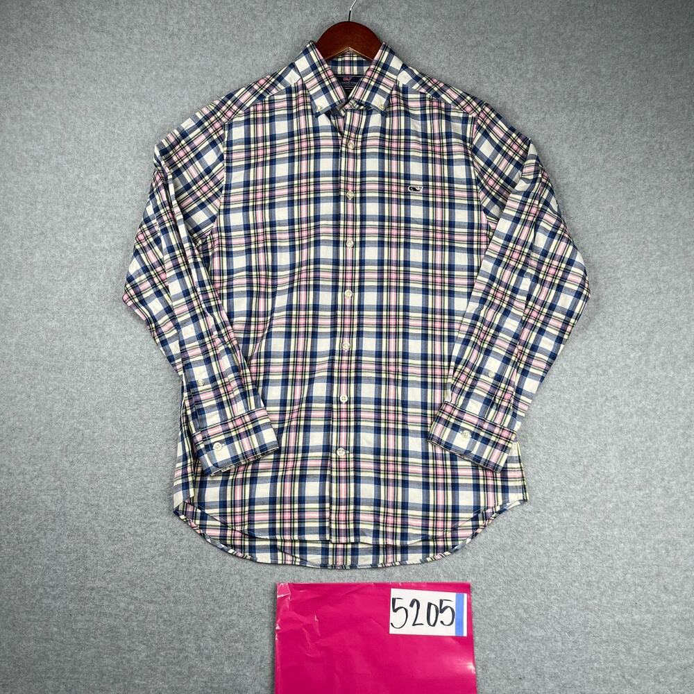 Vineyard Vines Whale Shirt Small Colorful Slim Fit Button Up Long Sleeve Mens
